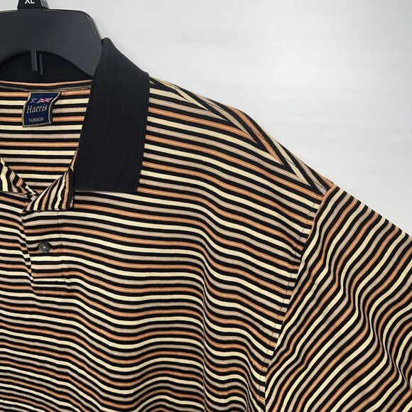 T. Harris Button Up Adult XL Multicolor Mens Short Sleeve Cotton Polo - Picture 6 of 15